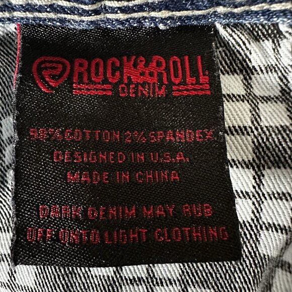 Rock & Roll Cowboy Hooey Jeans Men 29x32 Blue Relaxed Fit Denim Low Rise Western - Picture 3 of 9